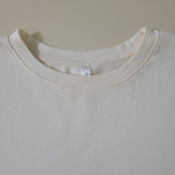 Fabletics Women's Cream Sleeveless Crewneck Pullover Terry Tank Top - Picture 7 of 14